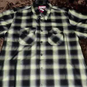 Dixxon Delta Elite Men's Plaid Shirt - Black and Green